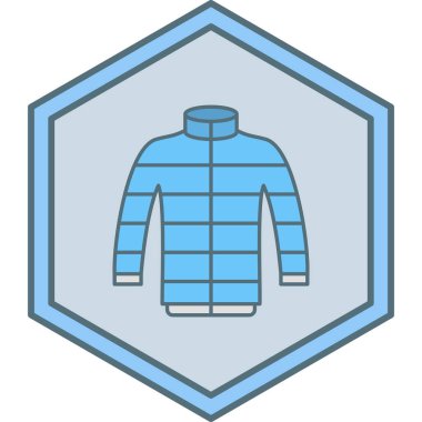 İnsanoğlunun mavi ve beyaz çizgi simgesinin vektör çizimi