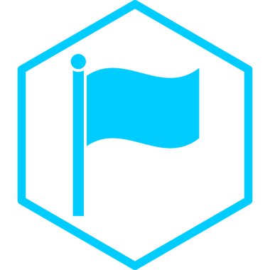 Bayrak. Web simgesi vektör illüstrasyonu