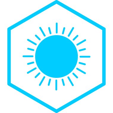 Güneş Simgesi Vektör illüstrasyonu