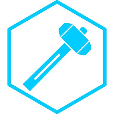 Çekiç. Web simgesi basit illüstrasyon