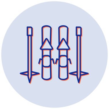 Bir kılıcın eşsiz vektör illüstrasyon simgesi