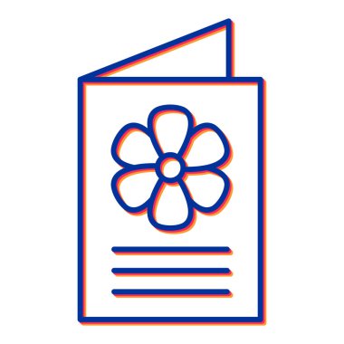 Çiçek simgesinin vektör illüstrasyonu