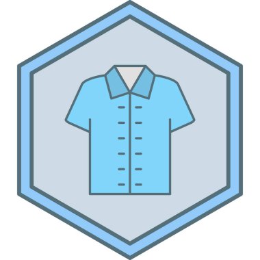 Gömlek simgesinin vektör illüstrasyonu