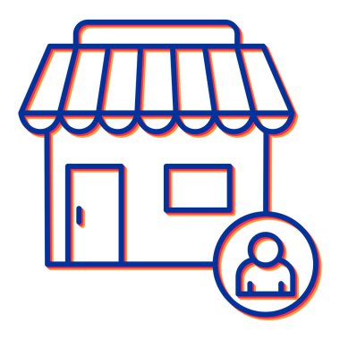 Akıllı telefonlu bir mağazanın vektör çizimi