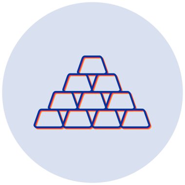 Bir altın çubuğunun vektör simgesi