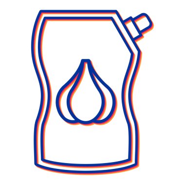 Su damlası ikonu. Web için yağ şişesi vektör simgelerinin özet çizimi