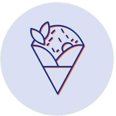 Crepe simgesinin vektör illüstrasyonu