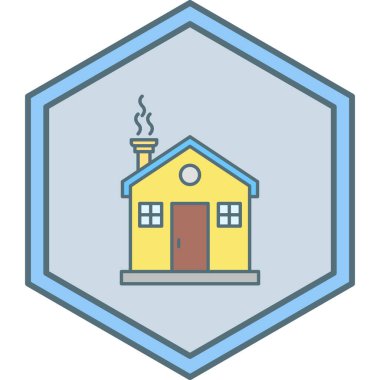 Ev. Web simgesi basit illüstrasyon