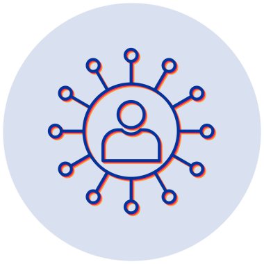 şebeke. Web simgesi basit illüstrasyon