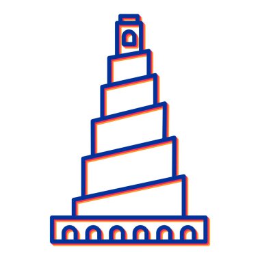 Bir bina simgesinin vektör illüstrasyonu