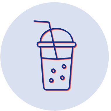 Smoothie simgesinin vektör illüstrasyonu