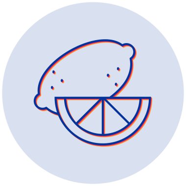 lemon. Web simgesi basit illüstrasyon