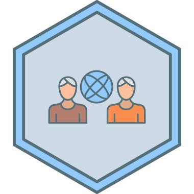 İnsan simgesinin vektör illüstrasyonu