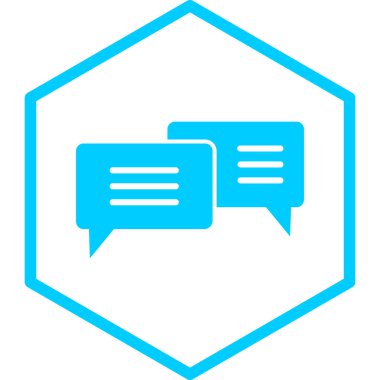 Konuş. Web simgesi basit illüstrasyon