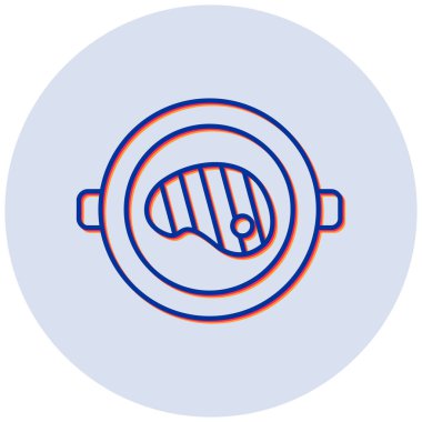 Izgara Gıda ikonunun vektör çizimi