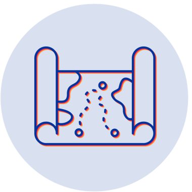 harita simgesinin vektör illüstrasyonu