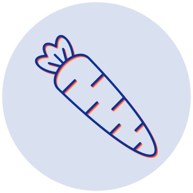 Havuç. Web simgesi basit illüstrasyon