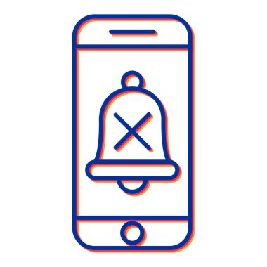 Cep telefonu simgesi, vektör illüstrasyonu