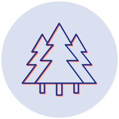 Yılbaşı ağacı. Basit resimleme