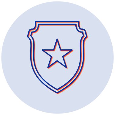 Kalkan. Web simgesi basit illüstrasyon