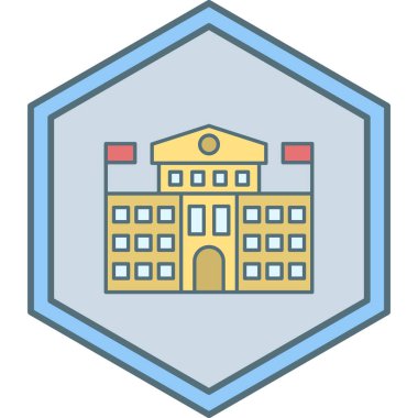 Üniversite binası vektör simgesi