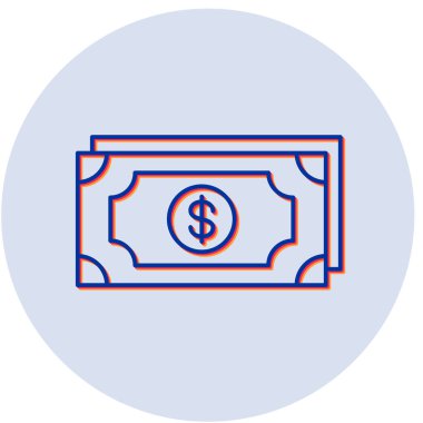 Para işareti simge vektör çizim