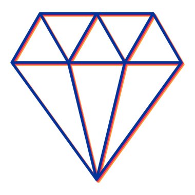 Elmas. Web simgesi basit illüstrasyon