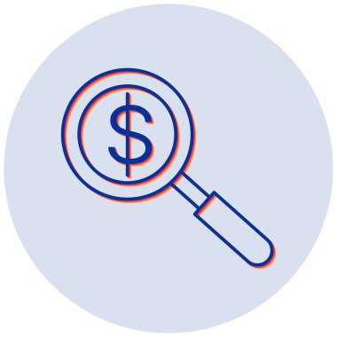 Para Arama Web simgesi basit illüstrasyon