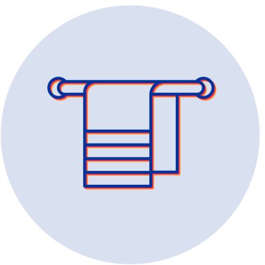 Havlu. Web simgesi basit illüstrasyon