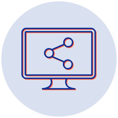 Paylaş. Web simgesi basit illüstrasyon