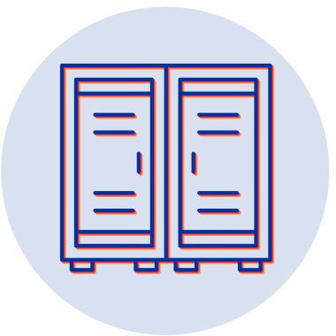 Dolap vektör simgesi modern basit illüstrasyon