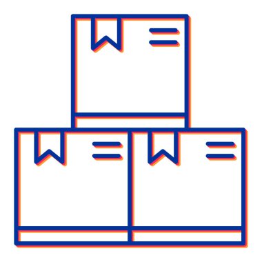 Kutular. Web simgesi basit illüstrasyon