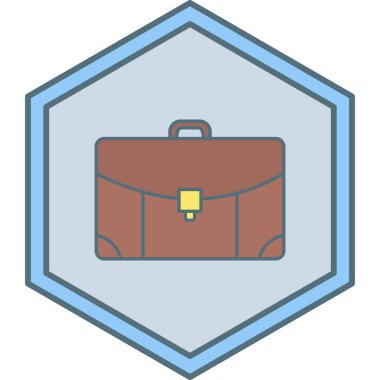 evrak çantası simgesi, vektör illüstrasyonu