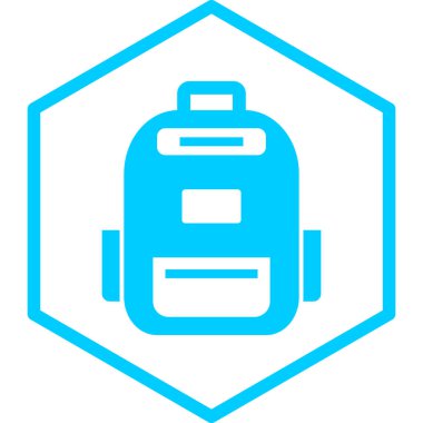 Sırt çantası. Web simgesi basit illüstrasyon