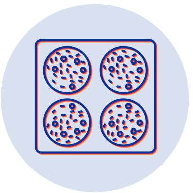 Kurabiyeler düz vektör simgesi pişiriliyor