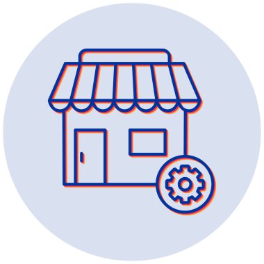 KOBİ Web simgesi basit illüstrasyon