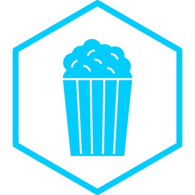 Patlamış mısır. Web simgesi basit illüstrasyon