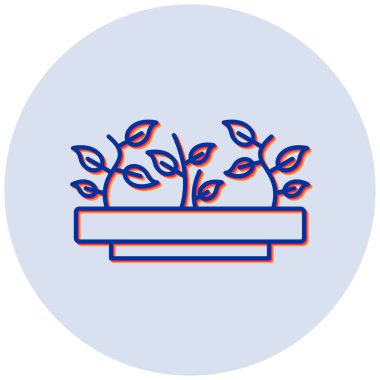 Bir bitki simgesinin vektör illüstrasyonu