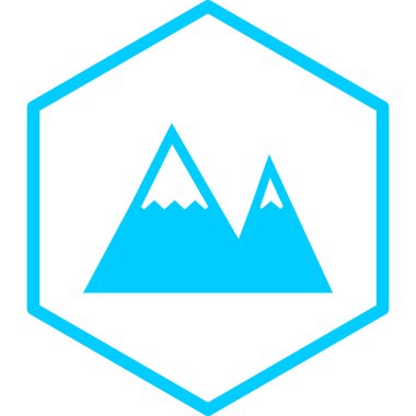 Dağlar. Web simgesi basit illüstrasyon