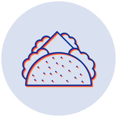 taco. Web simgesi basit illüstrasyon