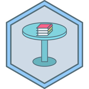 Masa. Web simgesi basit illüstrasyon