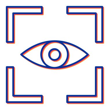 Göz simgesinin vektör illüstrasyonu