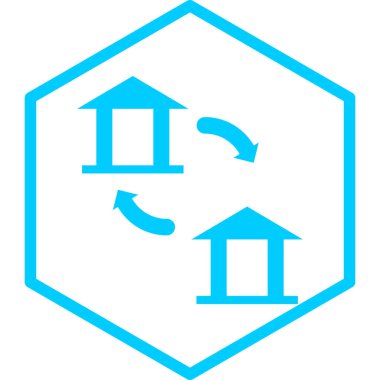 Ev. Web simgesi basit illüstrasyon