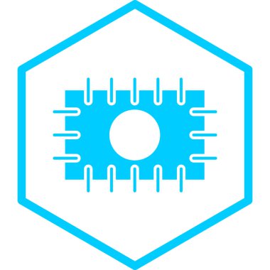 Cpu simge vektör illüstrasyonu