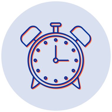 Alarm saat simgesi vektör illüstrasyonu