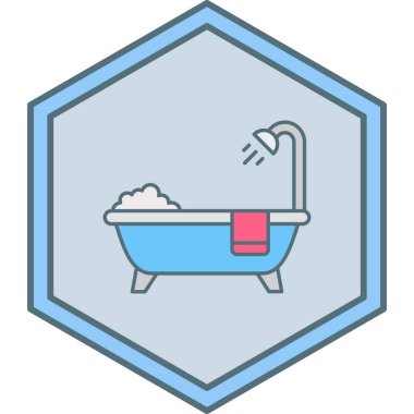 Küvet. Web simgesi basit tasarım