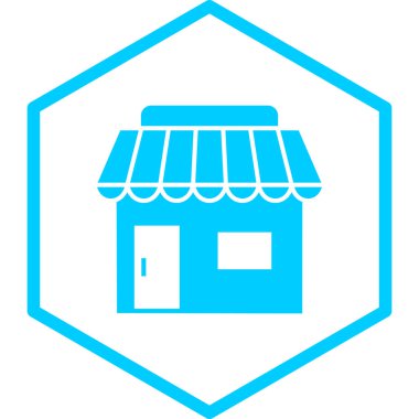 Mağaza simgesinin vektör illüstrasyonu