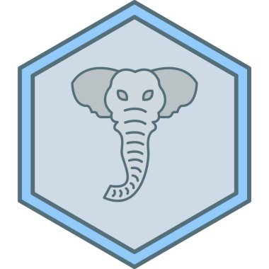 Moda tarzında izole edilmiş bir fil simgesi