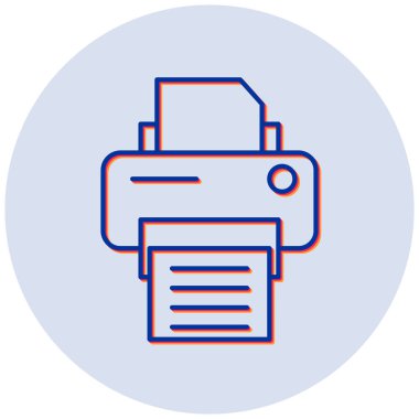 Yazıcı. Web simgesi basit illüstrasyon