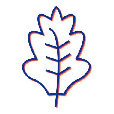 Yaprak ikonu vektör illüstrasyonu